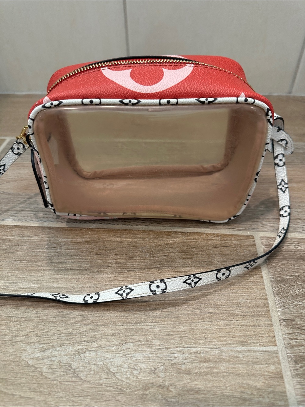 Louis Vuitton mini plastic transparent bag